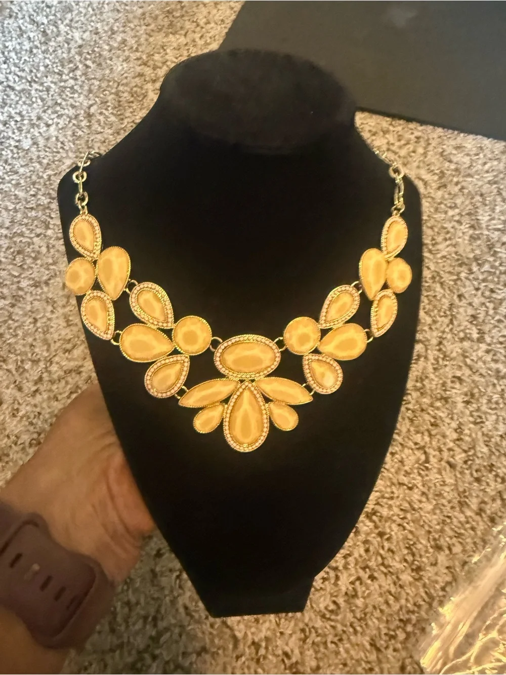 Gold Teardrop Statement Necklace - Women Jewelry 10